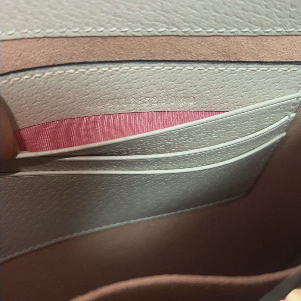 Gucci Apple Print GG Canvas Clutch Bag Cream Leather Trim Large Pouch Authentic - Picture 4 of 8